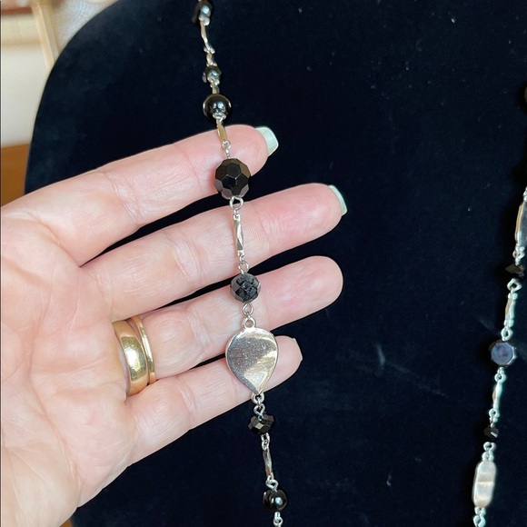 Lia Sophia Black and Silver Necklace - Picture 2 of 5
